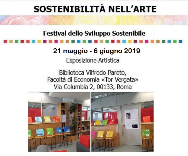 bibliopareto's tweet photo. Mostra Sostenibilità nell'arte
https://t.co/xxfP347SuZ
Fino al 6 giugno 2019 nel #salottoVilfredoPareto
In collaborazione con #masterMARIS
"Sostenibilità nell'arte" è un’esposizione artistica afferente la riproduzione degli SDGs in chiave artistica. https://t.co/TYofaMSFv8