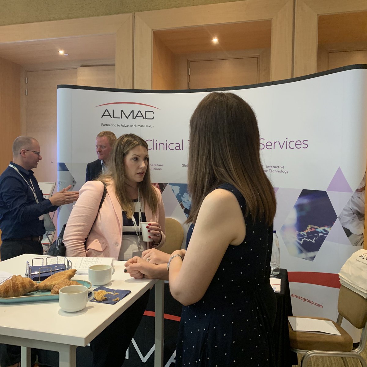 PharmaIQNews's tweet photo. Lots of networking and discussions during the morning break at #CTSForum. Exhbition hall is looking great full of our sponsors including @PCI_Social, @AlmacGroup, @Nelumbox and more! https://t.co/LrlcVXDoIR