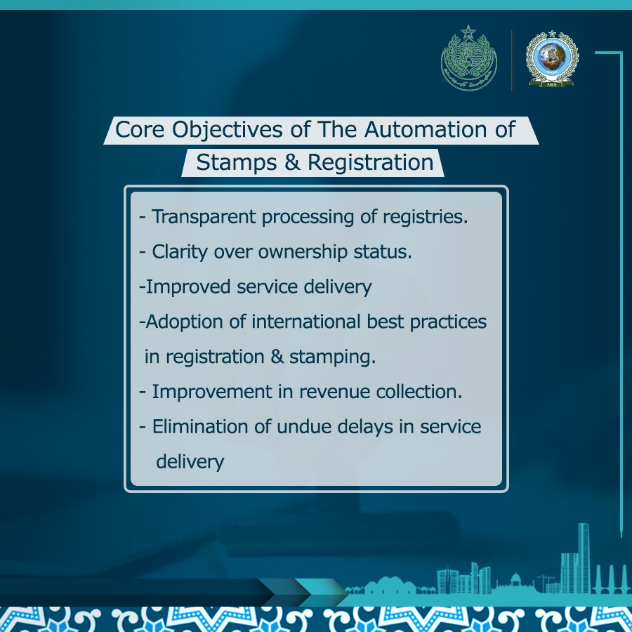 borsindhgov's tweet photo. The objective of the Automation of Stamps and Registration is to streamline and reduce the scope of land and property disputes, thereby improving transparency in the maintenance of land records. #BOR #Sindh https://t.co/M159M0plhi