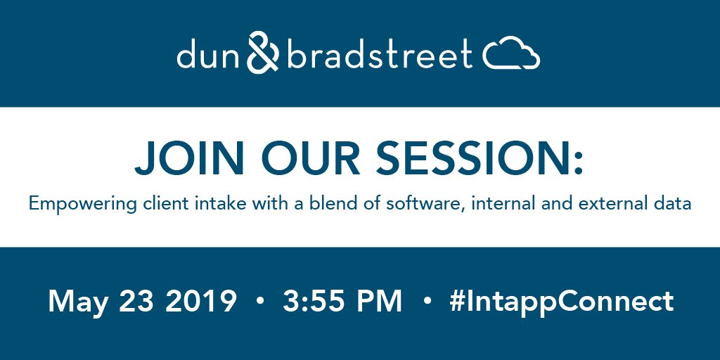 dnbukteam's tweet photo. Looking forward to #IntappConnect this week! 

Meet us in the Partner Pavilion and join our session, “Empowering Client Intake with a Blend of Software, Internal and External #Data.” 

https://t.co/huT7mwhx7u @intapp https://t.co/KTBQKMMgdO