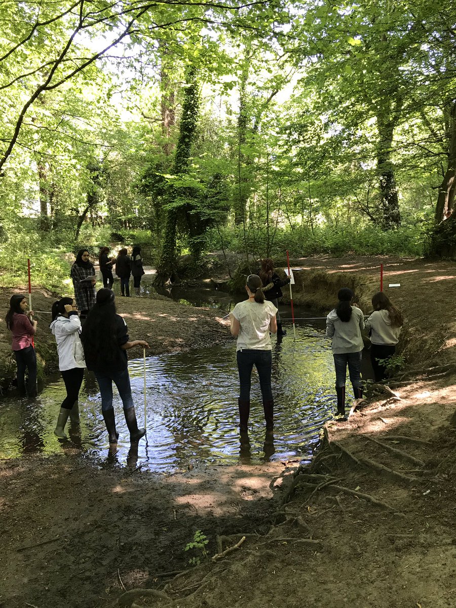 Glorious weather to explore river channel characteristics with Year 10 today. Our local environment#River Shuttle Bexley