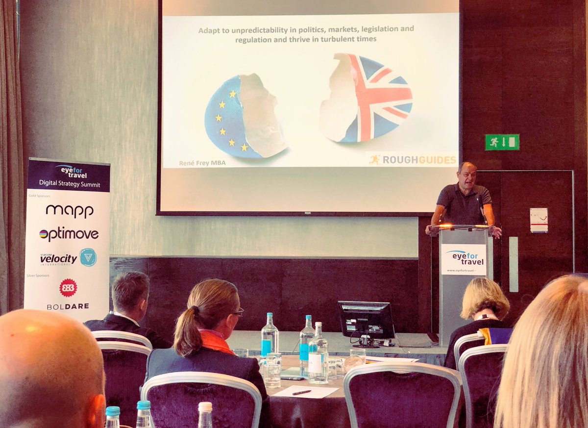 Artstudio23's tweet photo. We, in travel, rely more on #peace and values than any other industry.
Sustainable #travel is a necessity - we must preserve โsomething to travel toโ ~ @RoughGuides Renรฉ Frey
#Sustainability is key in the nearby future ~ Martine Gorce-Momboisse
#EFTLondon 2019 https://t.co/i8PLQdUeNE