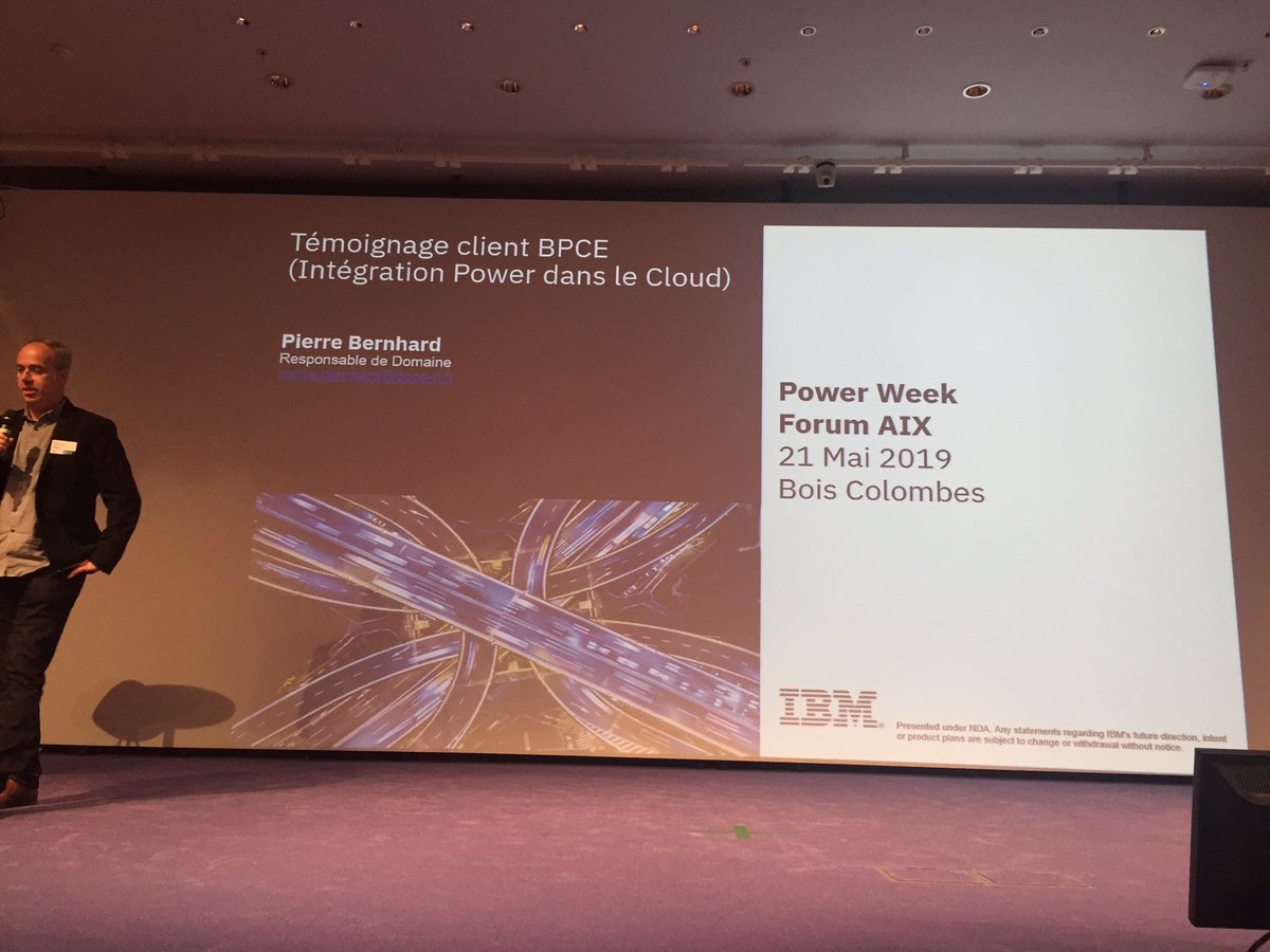 camhougaard's tweet photo. Notre client BPCE témoigne au Forum AIX #IBMPowerWeek sur leur projet AIX qui a permis de répondre aux besoins métier de leur entreprise https://t.co/7X7IeL0AOh