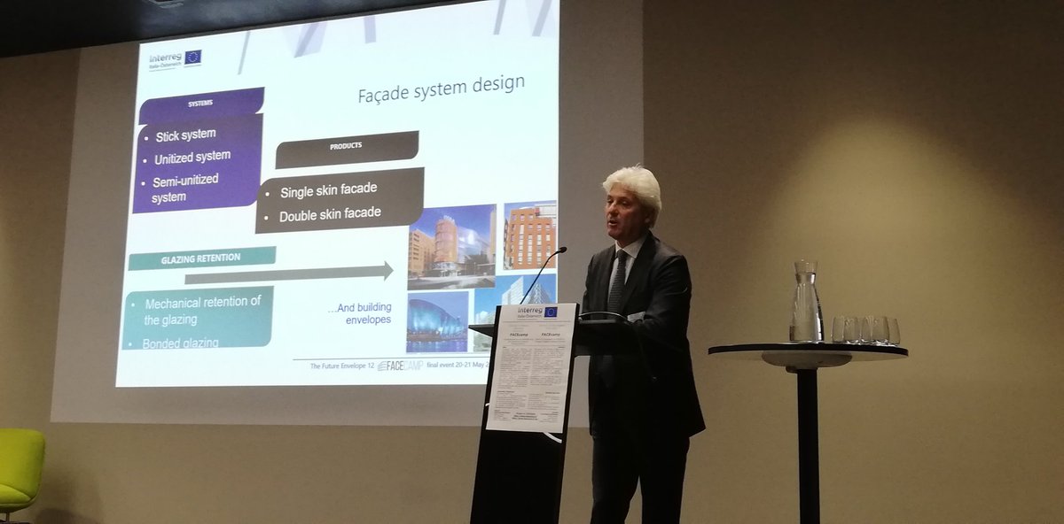 Live from #FACEcamp #FE12 #FutureEnvelope 12 conference day 2 #Bolzano #SouthTyrol @NOI_Techpark Paolo Rigone, <a href="/UNICMI/">UNICMI</a>, Milano (IT) “Rationale of facade systems technologies”