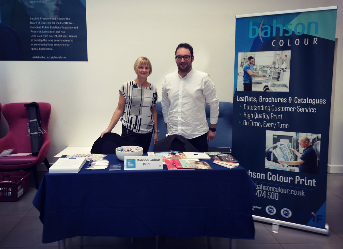 Recruiting now! We're at Leeds Beckett Spring Job Fair looking for graduates to join us looking for a career in print. #Print #graduatervacancies #BetterAtBahson