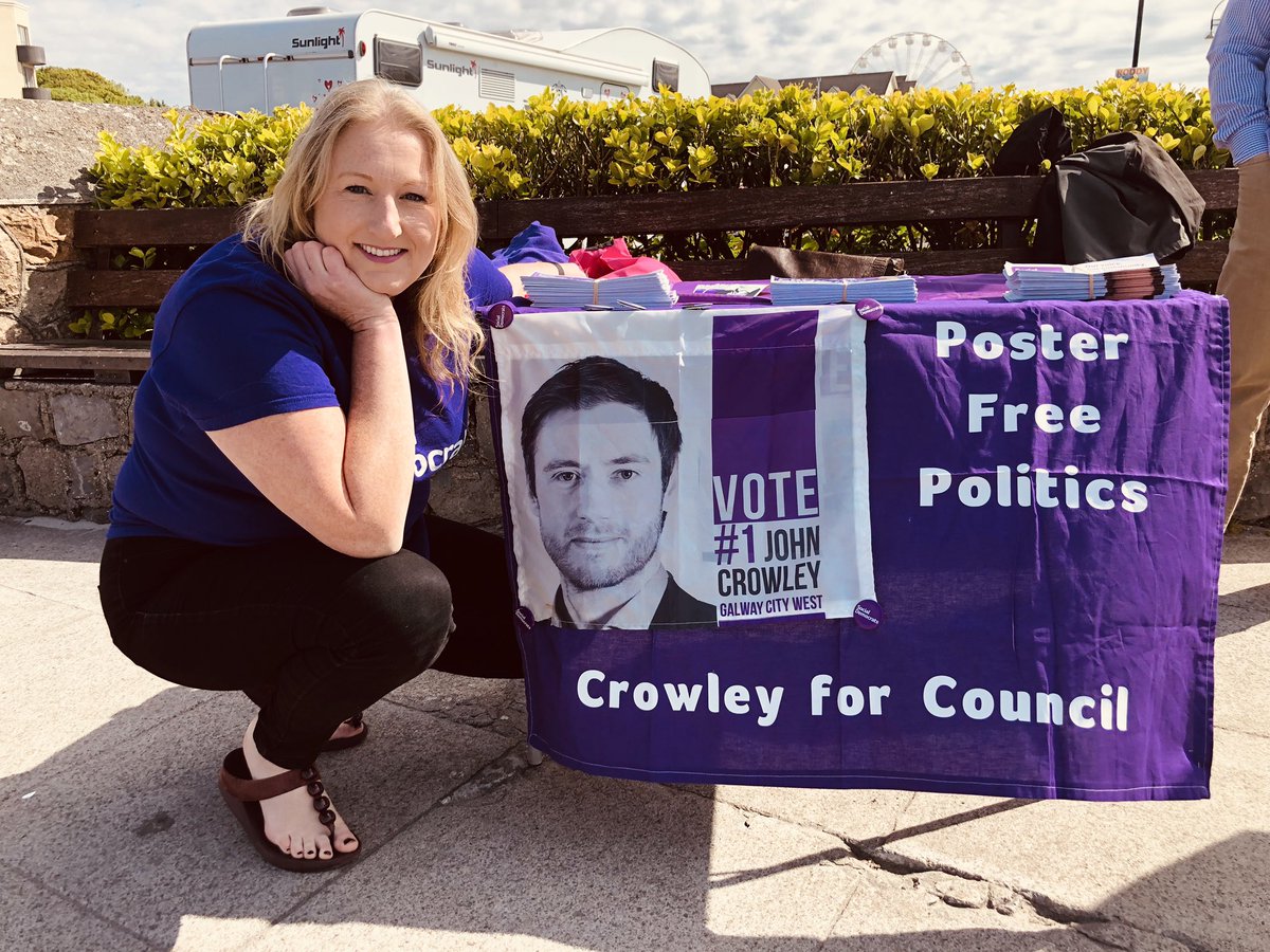 SusanMcGalway's tweet photo. Me. Thing I made. #CrowleyForCouncil #LE19 #ImBackingChange #SustainableCommunities #Galway #PosterFreePolitics https://t.co/xW3M044uQB