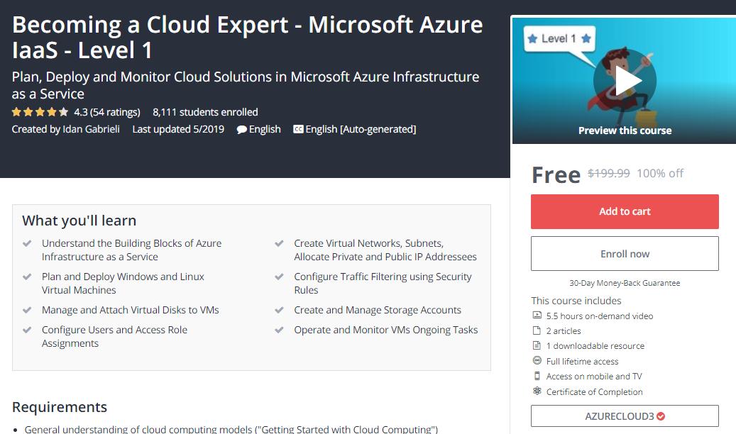 i_alhendawi's tweet photo. -
مجاني لفترة

كورس لتكون خبير في الحوسبة السحابية , Microsoft Azure IaaS
- استخدم الكوبون : 
AZURECLOUD3

https://t.co/b7YwEE4xBp https://t.co/W2OqmntOyC