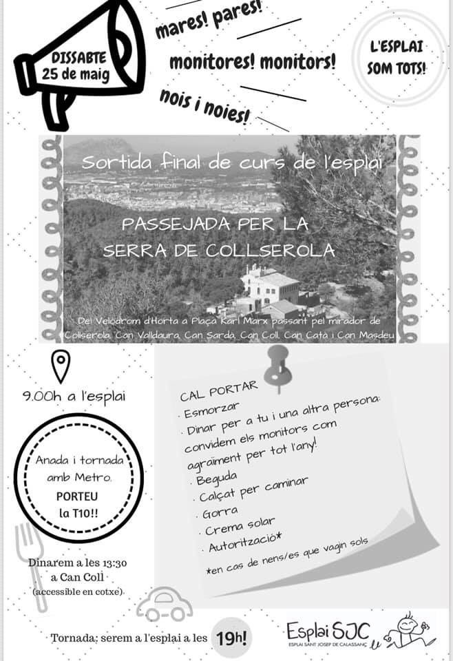 Recordem que aquest dissabte es l’excursió de famílies!👏🏻👏🏻