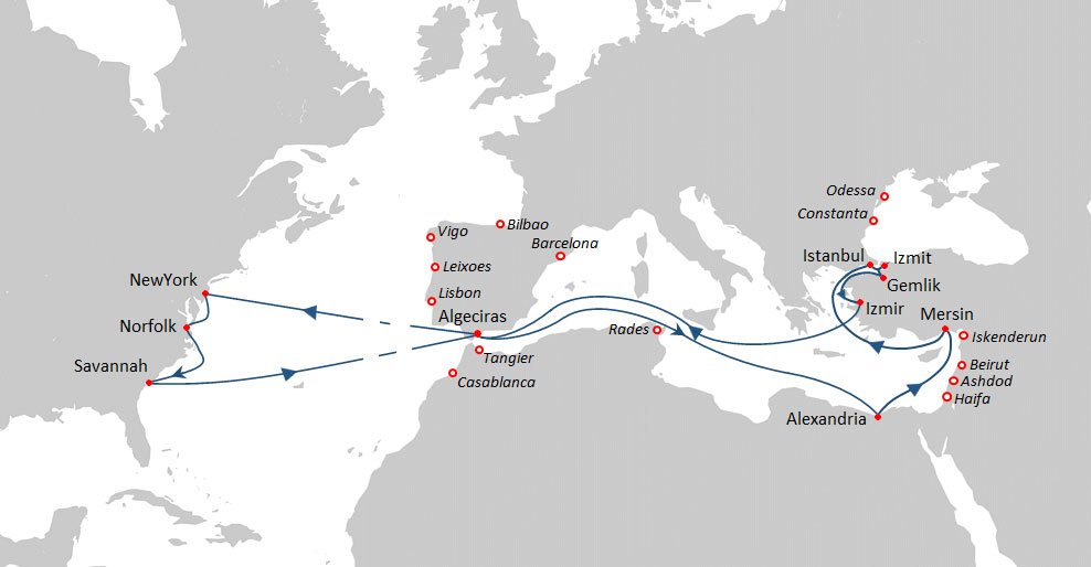 PuertoAlgeciras's tweet photo. 🌎🌍 Nuevo servicio directo de #TurkonLine+#NileDutch desde #TTIA
Mar Negro ↔️ Puerto de #Algeciras ↔️ Este EEUU (Nueva York, Savannah y Norfolk) #USAService #Exportaciones #Andalucía https://t.co/L1gcPwbQ9E https://t.co/ECA466ijo8