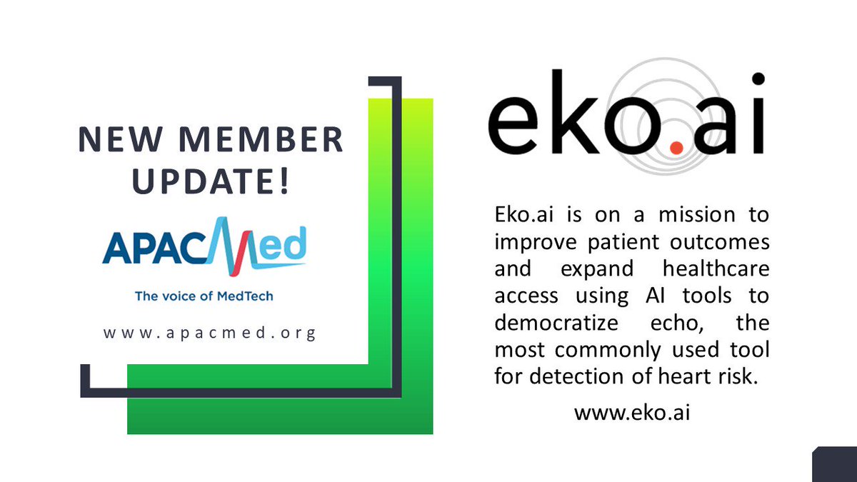 Apacmed On Twitter We Re Delighted To Welcome Ekoai On Board