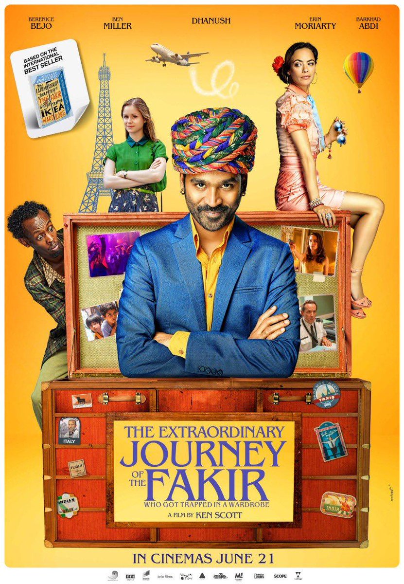VavuniyaC's tweet photo. #TheExtraordinaryJourneyOfTheFakir
#Dhanush #Pakkiri releasin worldwide on 21st June.
@kenscottfakir @berenicebejo @erinmoriarty_ @RealBarkhad @GRfilmssg @McapitalVenture @LRCF6204  @dhanushkraja  @The__Fakir https://t.co/LOs56NZDTU