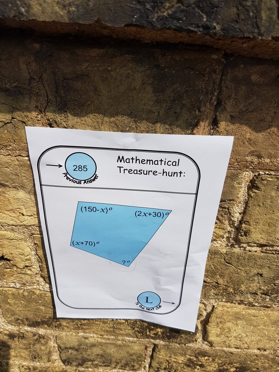 AMGnichuana's tweet photo. Nothing like a Maths lesson outside to excite learning! #year6maths #treasurehunt #learningoutdoors https://t.co/L0jCCWvJe6