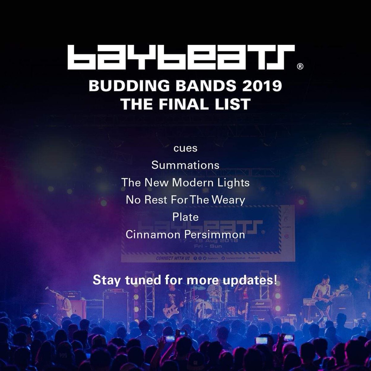 BAYBEATS 2019 HERE WE COME!!!
-
This is a real dream come true for us, thank you so much <a href="/baybeats/">Baybeats ♫ Festival</a>! ✨👨‍🎤🎉