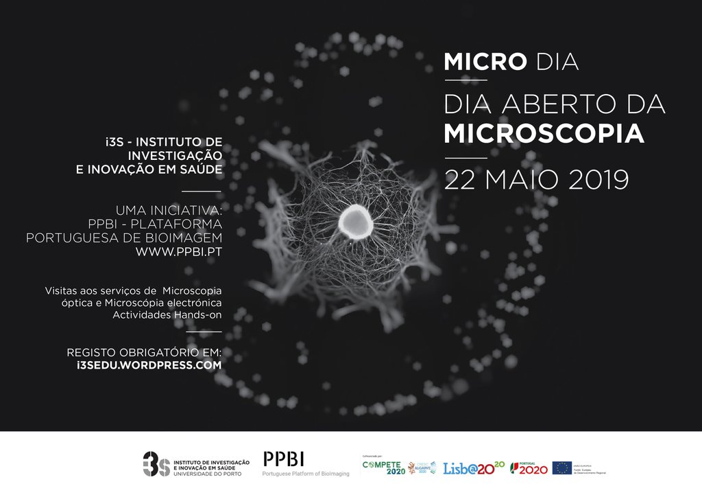 It's tomorrow! The first #Microscopy Open Day is happening at #i3S, as well as in many other institutions, in a large celebration of the micro world.
@PPBioImaging
#i3Sedu #imaging #TEm #SEM #PPBI