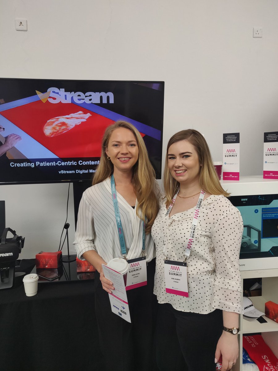 Coffee time! Come and have a chat with Emma & Avril from @vStream in between talks at stand 10 (look for the holograms!) #FHSummit #Holographic #healthcare #vr #FutureHealthSummit @HealthIreland