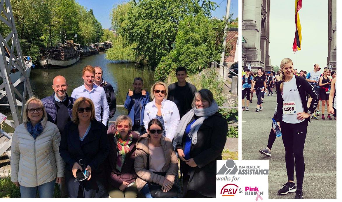 Nous marchons entre collègues les midis du mois de mai avec <a href="/pvassurances/">P&V Verzekeringen - Assurances</a> dans le cadre de #lamarcherose pour <a href="/PinkRibbonBE/">Pink Ribbon Belgium</a>. Notre collègue Vanessa Pire a d'ailleurs rejoint l'équipe de P&amp;V aux #20kmbxl. Quelques pas pour l'esprit d'équipe et la lutte contre cancer :-)