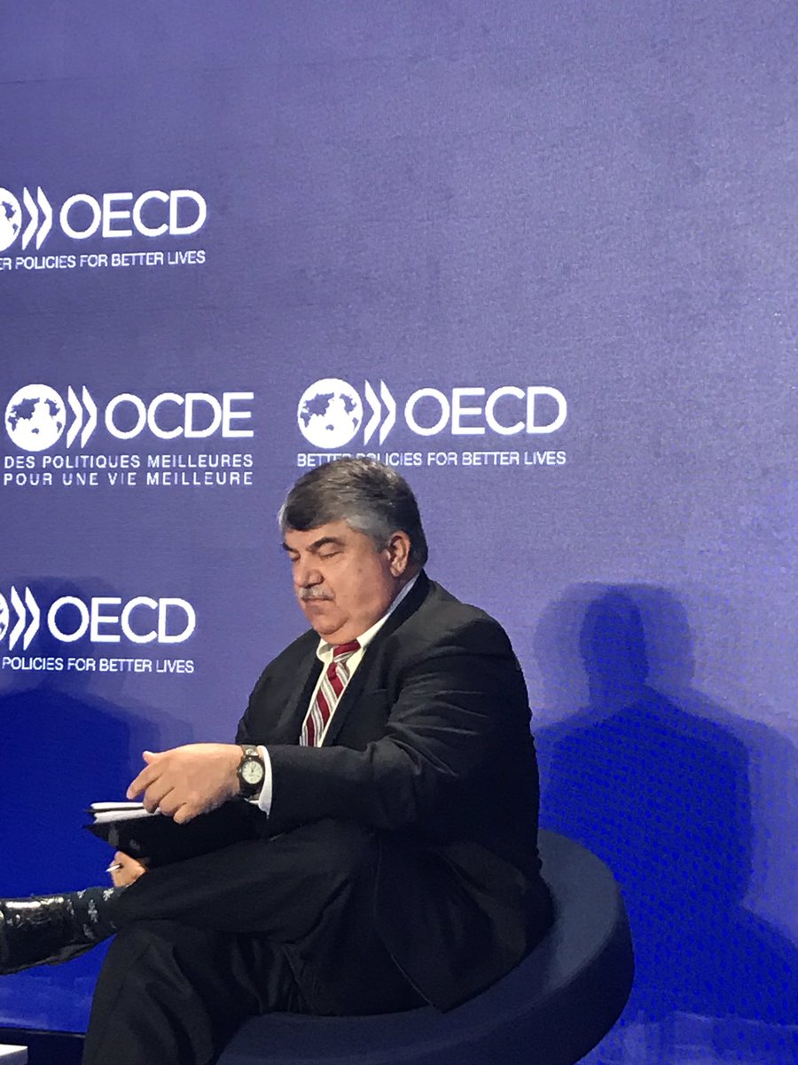 AFLCIOGlobal's tweet photo. .@RichardTrumka @OECD Economic Outlook needs to pay more attention to wages and labor share. @TUACOECD https://t.co/6WDjOFIDVO