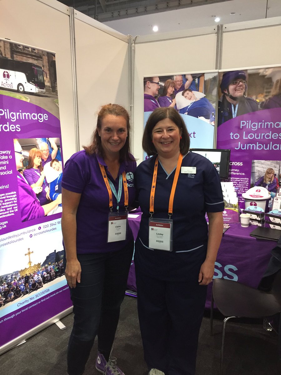 You never know who you will meet at #rcn2019. RIE colleagues reunited. #acrosstolourdes ⁦<a href="/EdinburghEM/">Edinburgh EM</a>⁩