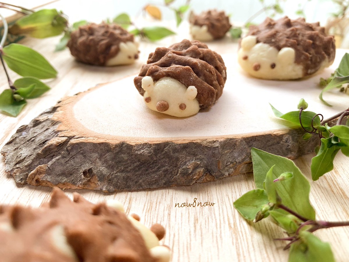 Now8now Today S Food Art Hedgehogs 今日のおやつは しっとりクッキー De ハリネズミちゃん ハリネズミ はりねずみ クッキー ホットケーキ パン 手作りおやつ おやつ キャラ弁 デコパン Hedgehogs Sweets Cookies