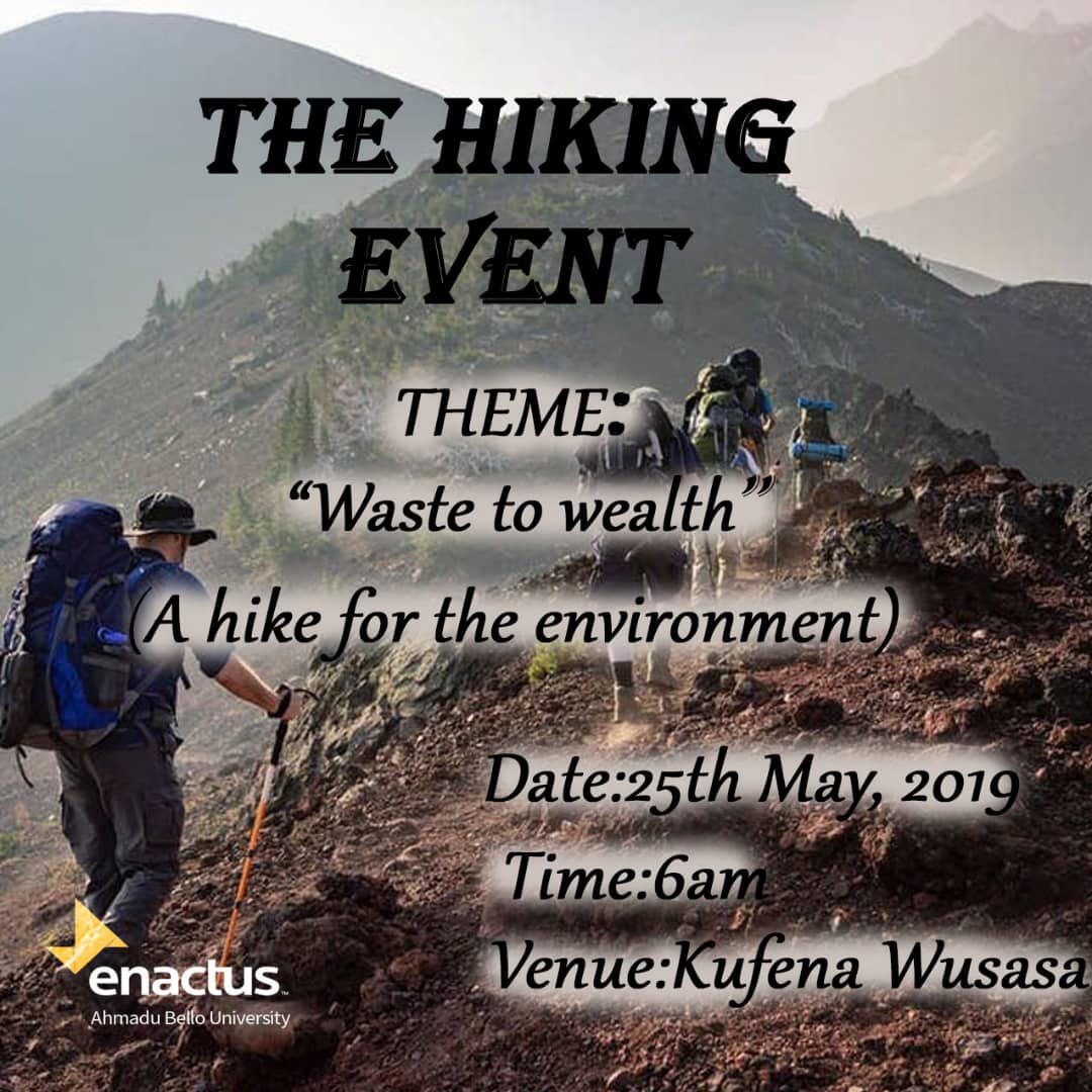 m_omisanya's tweet photo. Come hike with us and create a better environment for the upcoming generation π #projectsms #walkfortheenvironment @enactus_abu @ABUZaria_DUA @ABUSRCmedia @j_onaji @Enactus_Nigeria https://t.co/VO6NkYAmqW