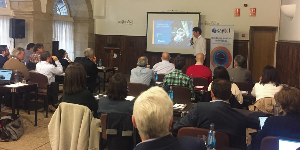 Saytel's tweet photo. Estamos en #SantiagodeCompostela conociendo más sobre #InteligenciaArtificial, #MachineLearning y #Blockchain gracias a @IBM_ES. Soluciones tecnológicas para el impulso de la infraestructura inteligente de tu negocio. #TransformaciónDigital https://t.co/nczFtxB7Sr