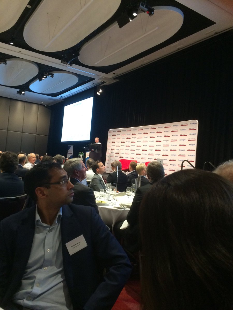 Thanks to Alistair Milne of ⁦<a href="/morgansAU/">Morgans Financial Limited</a>⁩ for the invitation to hear the ⁦RBA Governor today over lunch
