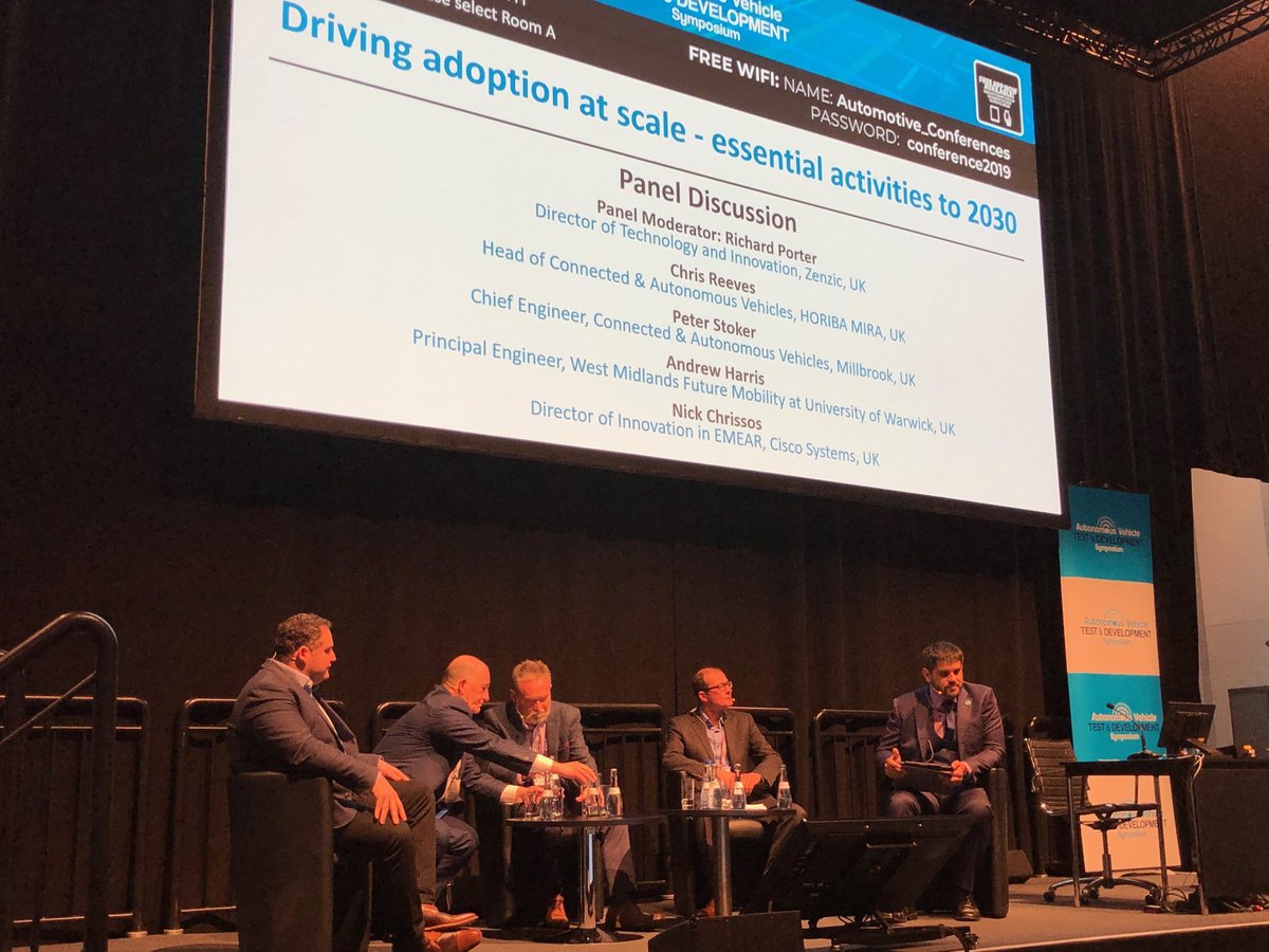 The @ZenzicUK A Team in action at <a href="/avtexpo/">ADAS & Autonomous Vehicle Technology Expo</a> today. A very  different perspective from Nick Chrissos on how to scale CAV deployments!