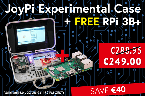 Elektor's tweet photo. The #JoyPi is an experimental case based on the #RaspberryPi and is ideal for getting started with electrical engineering and programming.
SPECIAL OFFER: If you purchase the JoyPi Experimental Case now, you’ll get a FREE #RPi 3B+ on top! https://t.co/qMJw3BFrEn https://t.co/1VvvrLAkQC
