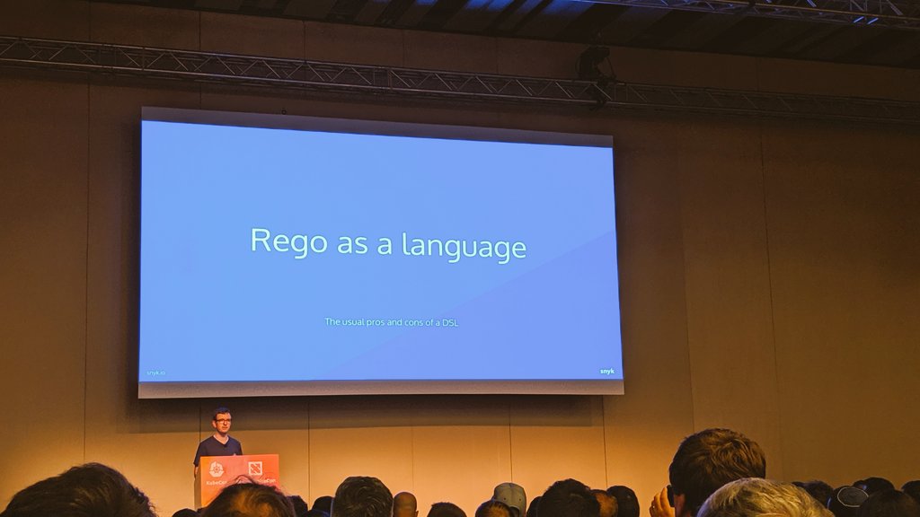 angeloxx's tweet image. Yeeeee another language to learn #KubeCon #openpolicyagent #rego