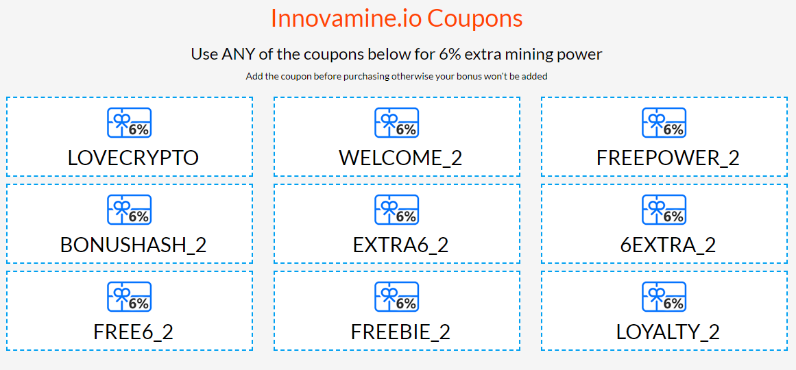 cloudmining2019's tweet image. More Innovamine Coupon Codes
InnovamineCoupons.co.uk

#innovamineio #bitcoinmining #cloudmining