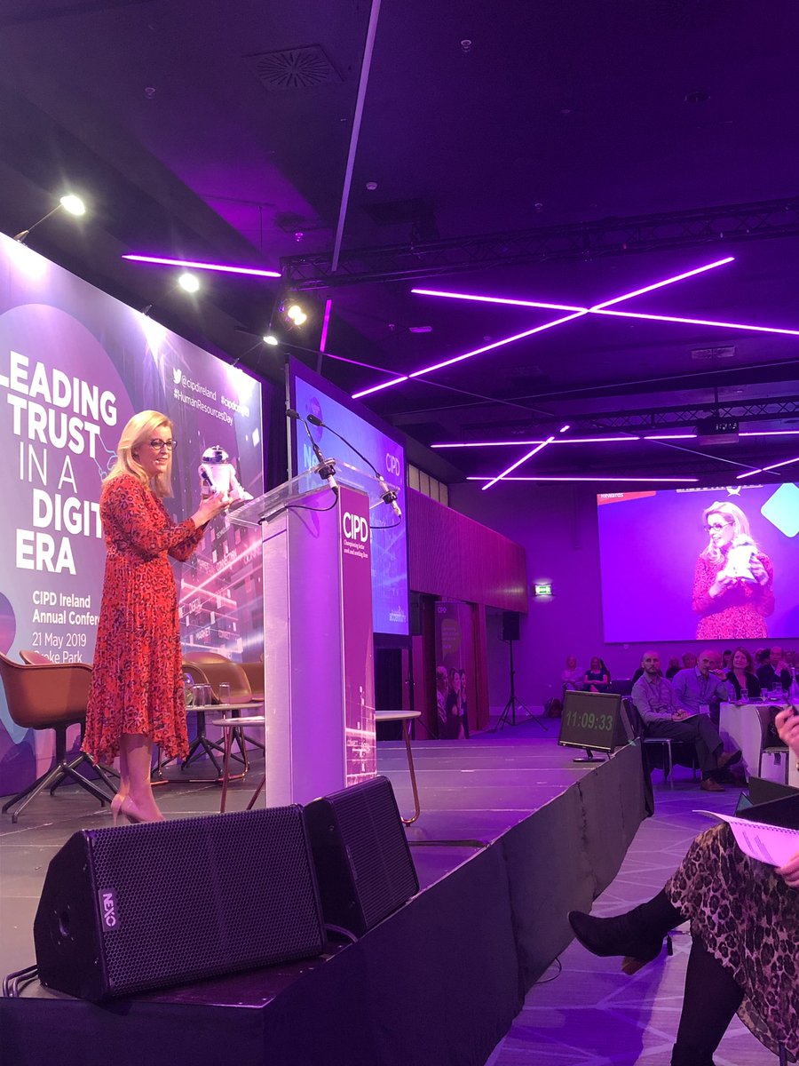 @Accenture_Irl’s very own Tara Levins talking about how technology is influencing the future of work at the #cipdconf19 @cipdireland #HumanResourcesDay