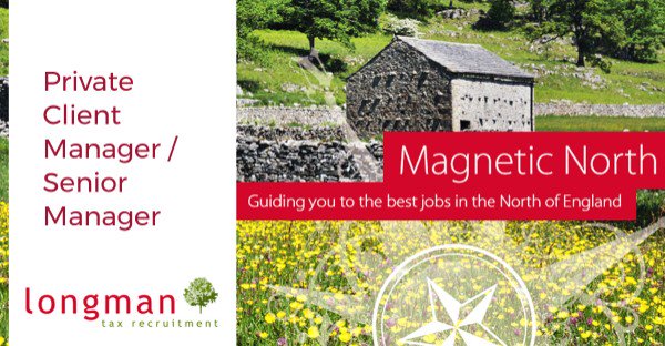 Longman_Tax's tweet photo. Job opportunity! Private Client Manager / Senior Manager. https://t.co/QAluapl3w8 https://t.co/MTs4aXaFlQ