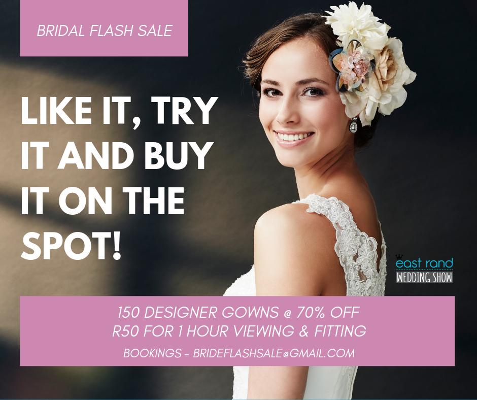 ERWeddingShow's tweet photo. Don't miss the BRIDAL FLASH SALE at the show this weekend! Browse 150 Designer Gowns at 70% off - like it, try and buy it on the spot! Get your #ERWS2019 tickets here: https://t.co/udDZ5ixm6d https://t.co/Bz6lYq2dro