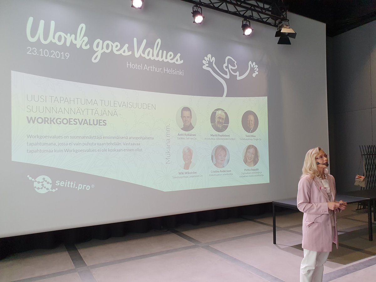 Workgoeshappy's tweet photo. #JaanaVillanen: #Arvot ovat koko ajan läsnä, halusimme tai ei. #Workgoesvalues https://t.co/5wfbaRoxGw