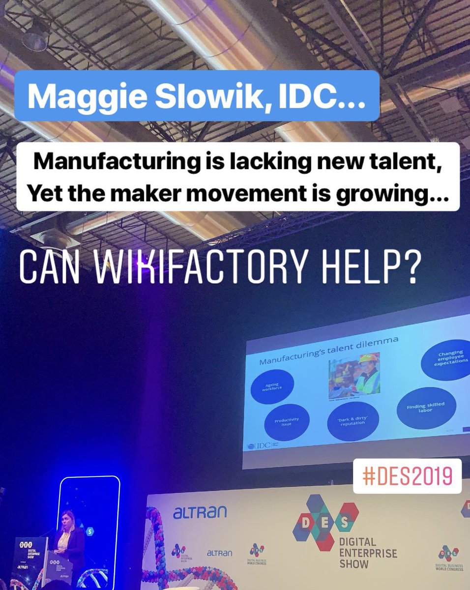 Christina_Rebel's tweet image. RT Wikifactory: .MaggieSlowik Manufacturing is seeking new talent, whilst the maker movement is blossoming. How can Wikifactory help? #des19 #productdevelopers #digitalfabrication #digitalfactory #futureofproduction