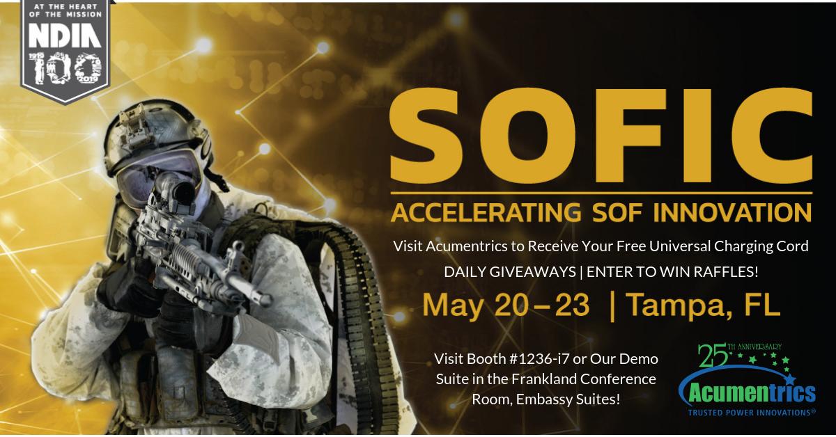 Acumentrics_Inc's tweet photo. Day 1! ✔️Raffles ✔️Prizes ✔️Giveaways ✔️Live Demos Stop by #1236 i7 or Request Access to Our Private Demo Suite, Learn more: https://t.co/m2IVivjVxv #Power #TrustedPowerPartner #RUPS #Acumentrics #SOFIC #SOCOM #TampaConventionCenter https://t.co/tDRHmULYsB