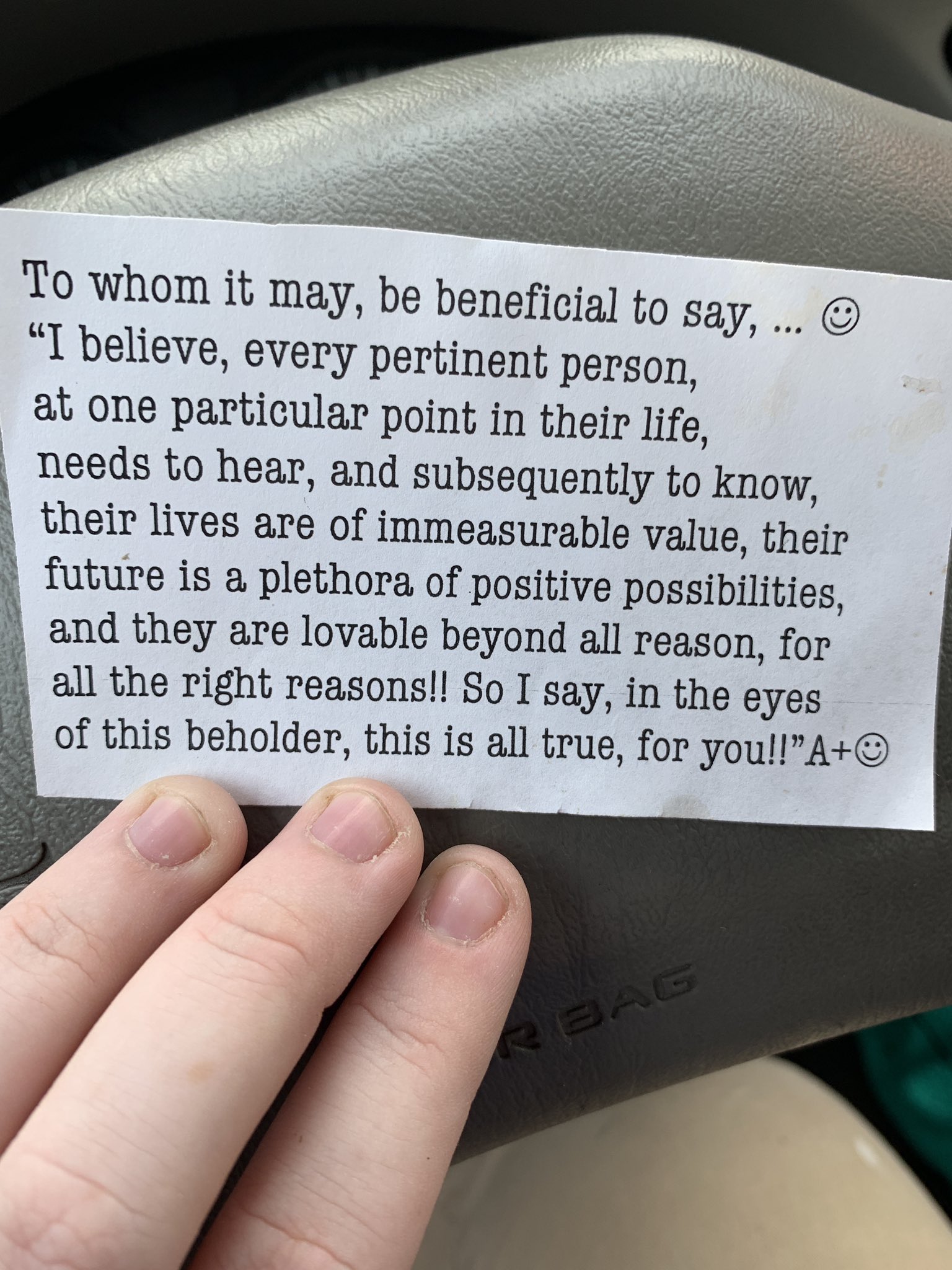 Thank you to the lady who moved out of her apartment and left this in the freezer. I needed this. #PositiveVibes #positivequotes #worldisbrighter https://t.co/IWLCtLzgtd