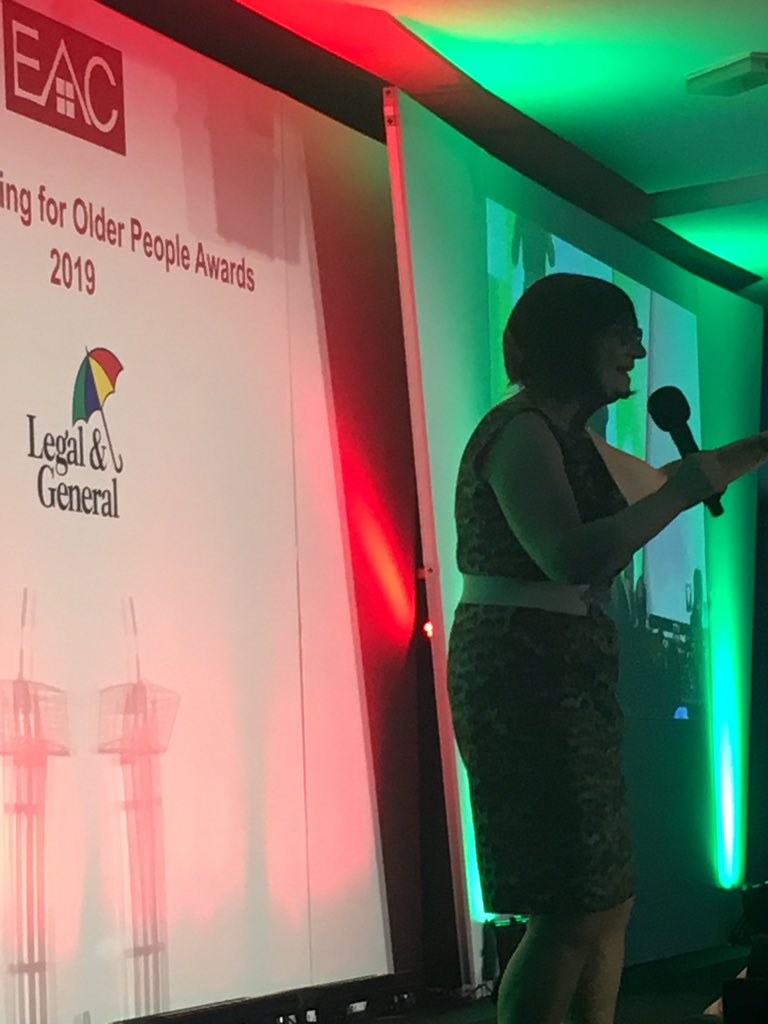 Elizabe98050683's tweet photo. #EACAwards being entertained by the brilliant @BarbaraNice with @JBray97 @HousingLINews https://t.co/tUBvsiIe1K