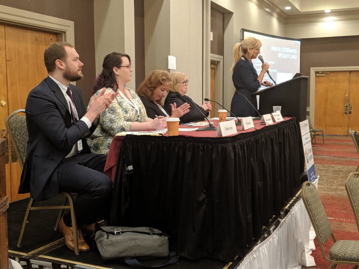 NAMIKeystonePA's tweet photo. Day 2 of the PA Mental Health &amp; Wellness Conference has begun!  The morning plenary features a team of presenters discussing #FirstEpisodePsychosis programs in PA and #NKPA’s #BackOnTrackPA campaign.
#StrongerTogetherPA https://t.co/irncPwfMJ2