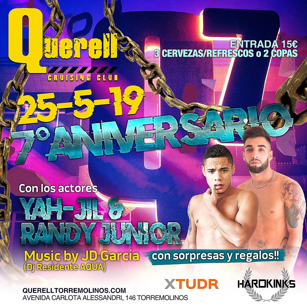 hardkinks's tweet photo. El prรณximo sรกbado 25 no te pierdas el 7 Aniversario @Querelltorremol con @yah_jilxx y #RandyJunior https://t.co/zycbDufosN