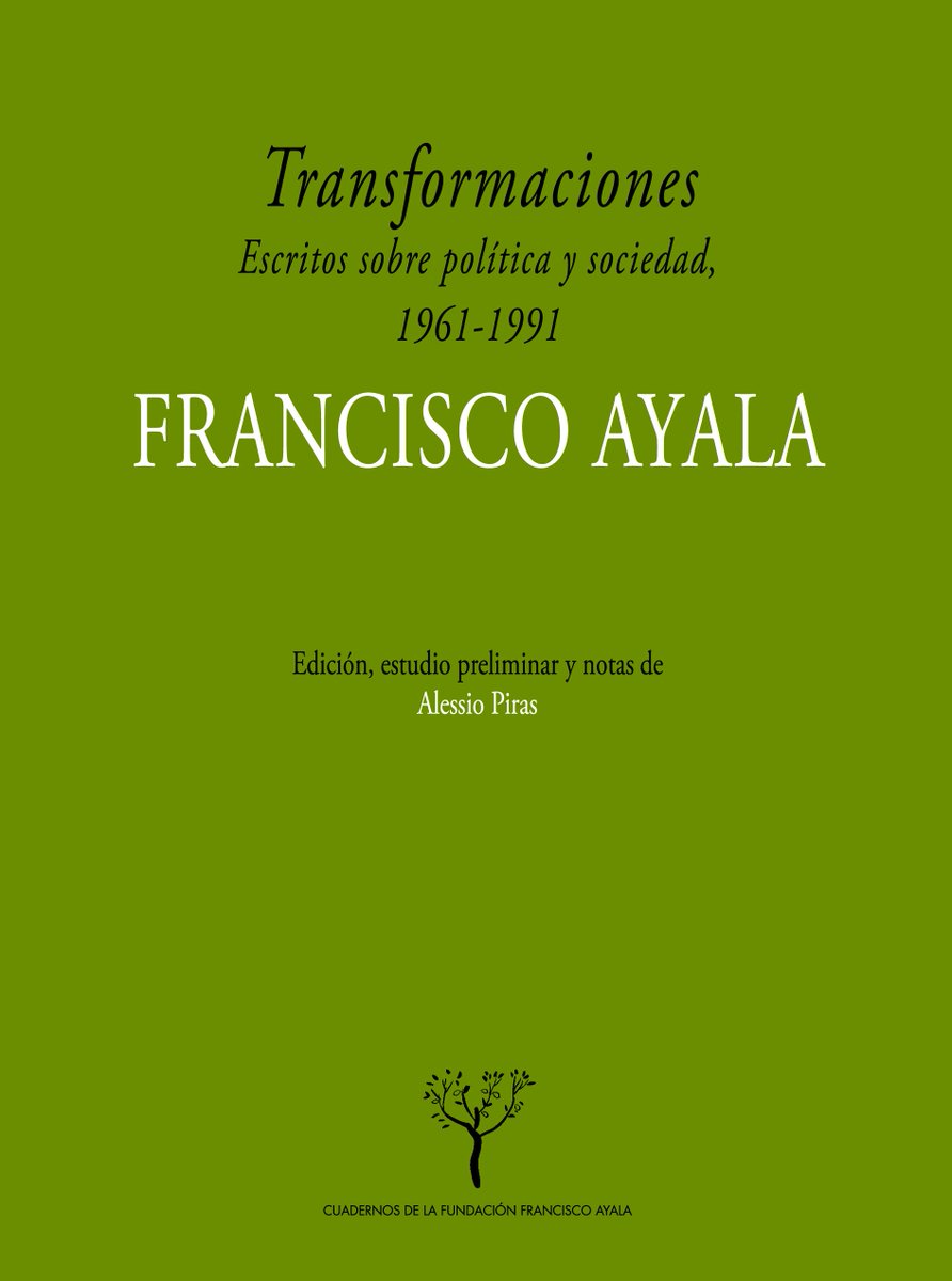Con motivo de la publicación de "Transformaciones. Escritos sobre política y sociedad", este miércoles la Fundación y el <a href="/InstCervantes/">Instituto Cervantes</a> organizan el encuentro «Francisco Ayala y el papel de los intelectuales en la Transición». A las 19 h en la sede del Cervantes en Madrid.