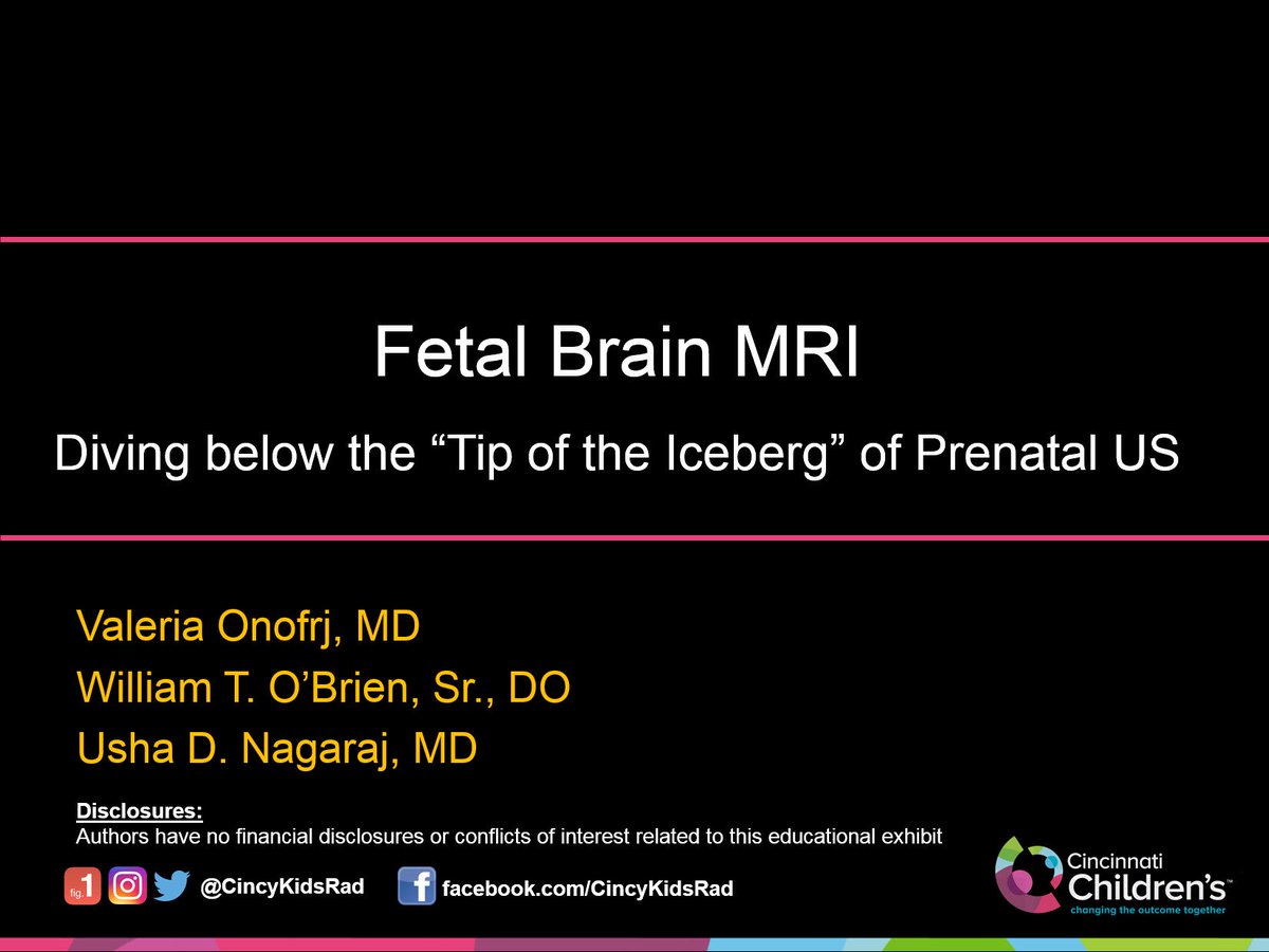CincyKidsRad's tweet photo. We are excited to share another one of our favorite #ASNR19 posters. This time, let @onofrj teach you all about abnormalities on fetal Fetal Brain MRI https://t.co/laqsGVHZxZ