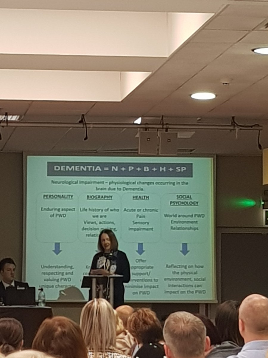 LovegroveJen's tweet photo. Dementia is so much more than just the neurology. @wendyemountford exploring Kitwood at @DougieMacStoke Dementia And End of Life Care Conference #DMConf19 @DementiaUK https://t.co/MzOzIKOGKf