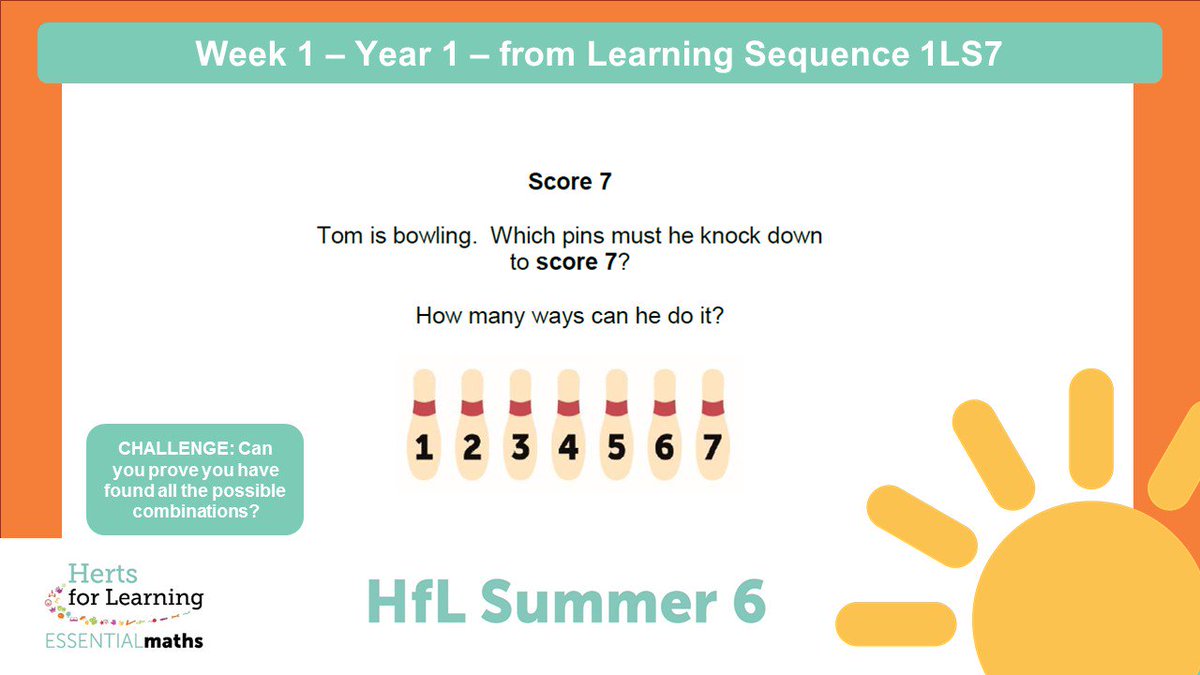 HFLPrimaryMaths's tweet photo. * YEAR 1 * Task 1 in the 2019 #HfLSummer6 series. This task revisits learning from the Autumn #ESSENTIALmaths sequence 1LS7. Good luck! We'd love to see how pupils get on. https://t.co/83WRldV73k