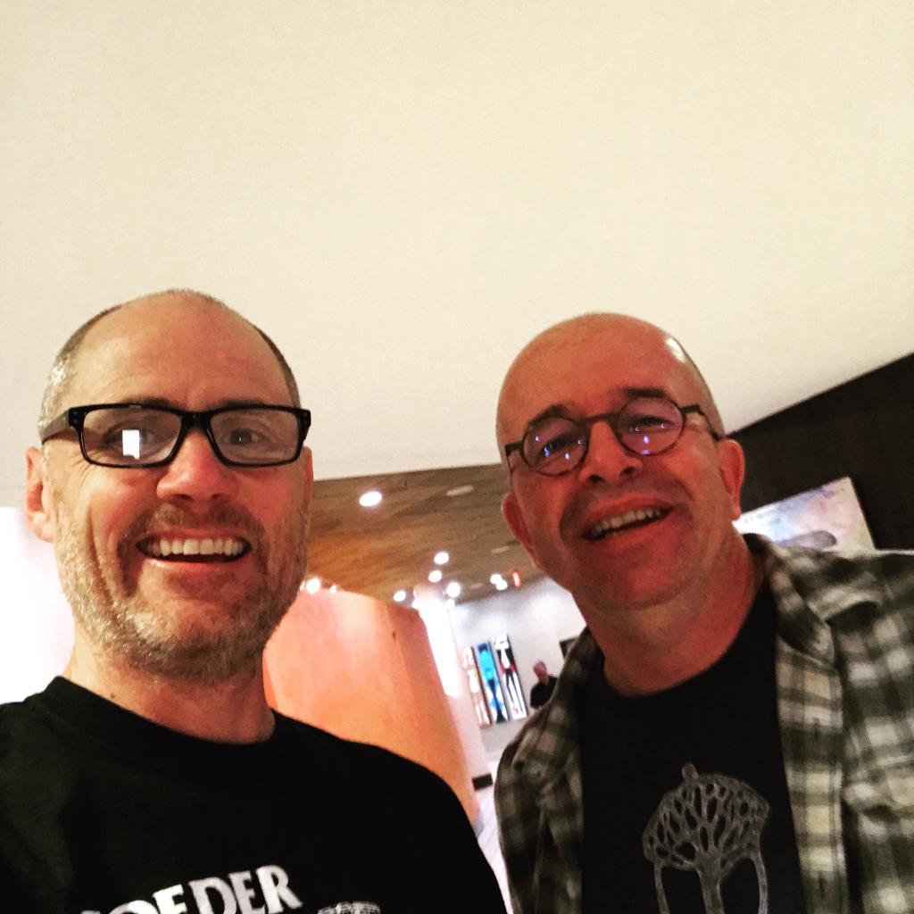 Geeking out during breakfast with Matt from <a href="/FoederCrafters/">Foeder Crafters</a>   nice way to start the day