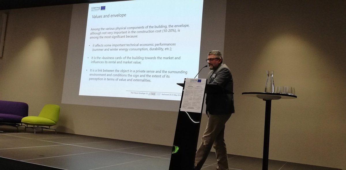 Live from #FACEcamp #FE12 #FutureEnvelope 12 conference day 2 #Bolzano #SouthTyrol @NOI_Techpark Paolo Rosato, University of Trieste (IT)“Managing economic analysis of building envelope ”
