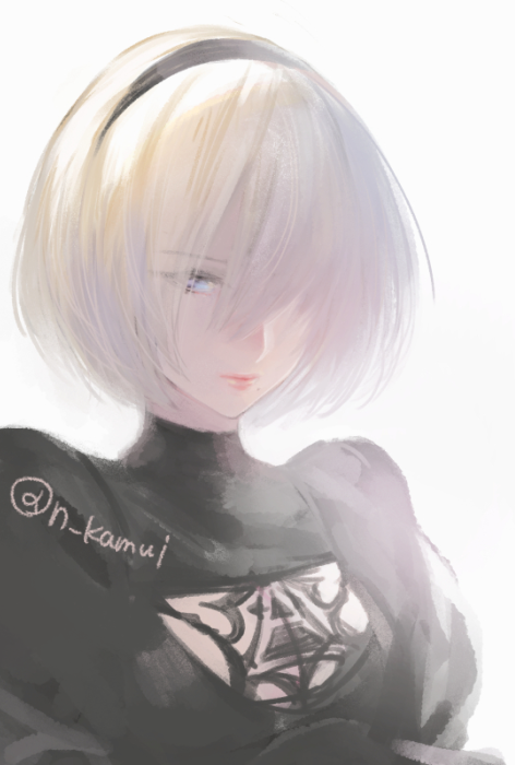 ヨルハ二号B型 「2Bおえかき #NieRAutomata 」|神威なつき🐰5月8日漫画連載開始🎀のイラスト