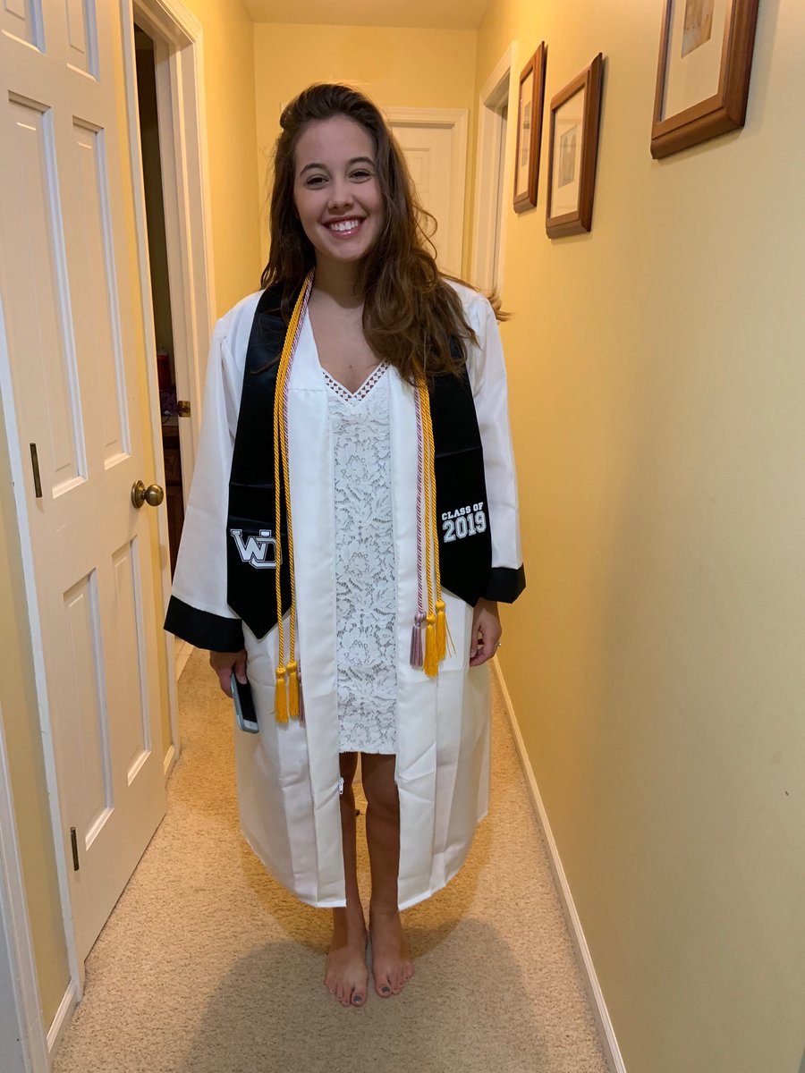 Someone is ready for Convocation this morning!!  Go Maggie &amp; Go WO!! ❤️🎓🎉