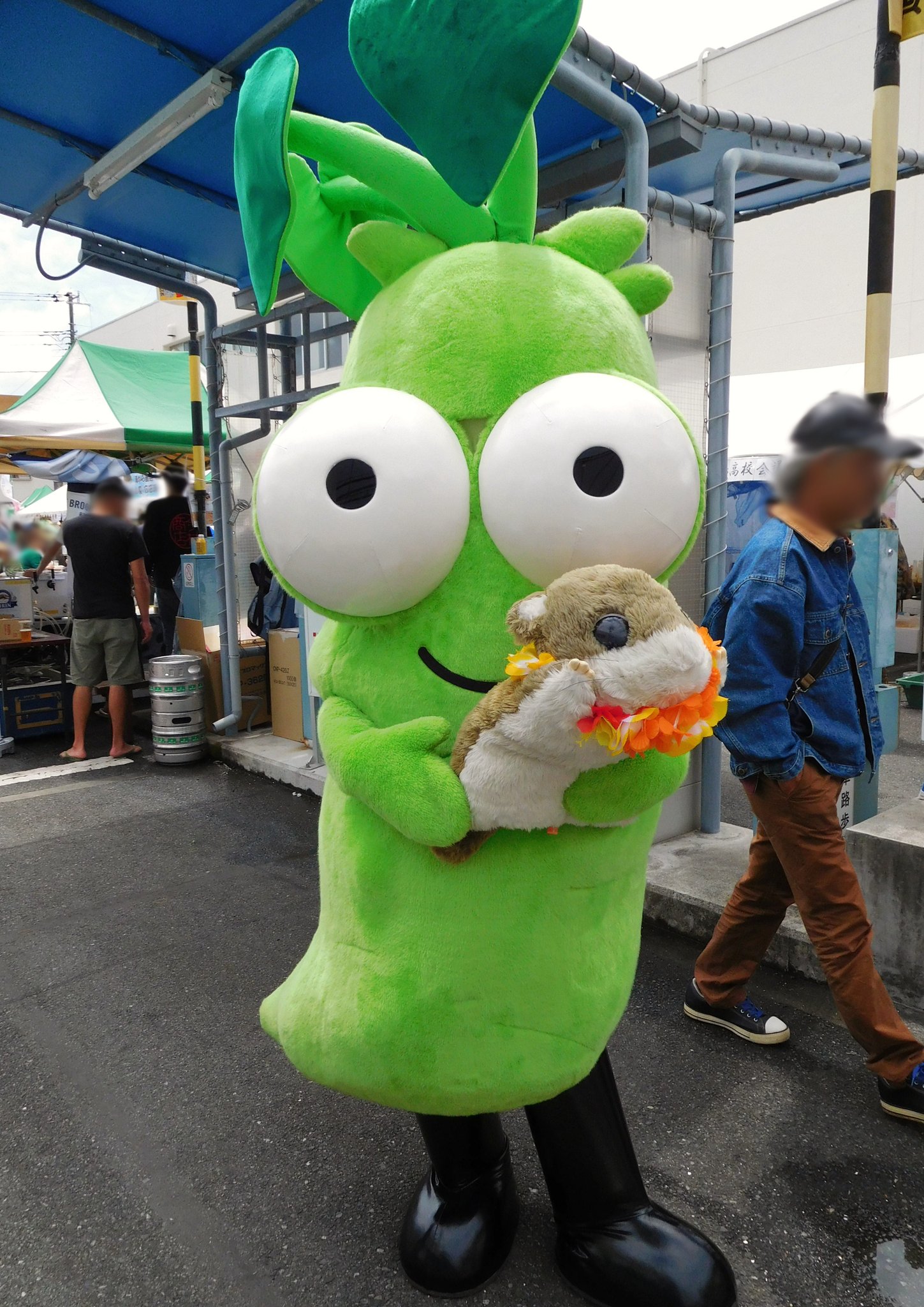 メガ ももんが彡 わさびのさびちゃん ももたコラボ 19 5 19 下田 黒船祭 ご当地キャラ大集合 でコラボ撮れました 静岡県山葵組合連合会キャラクター ヽ ﾉ 彡 わさびのさびちゃん ももた ももんがコラボ T Co