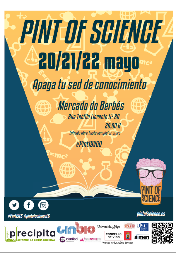 WildFire_RS's tweet photo. Hoy a partir de las 20:00 h, el Profesor Pablo Izquierdo estará en el @pintofscienceES  de Vigo, en el Mercado del Berbés hablando del proyecto @WildFire_RS 
#Pint19ES
#Pint19VGO https://t.co/druoYj5KiC